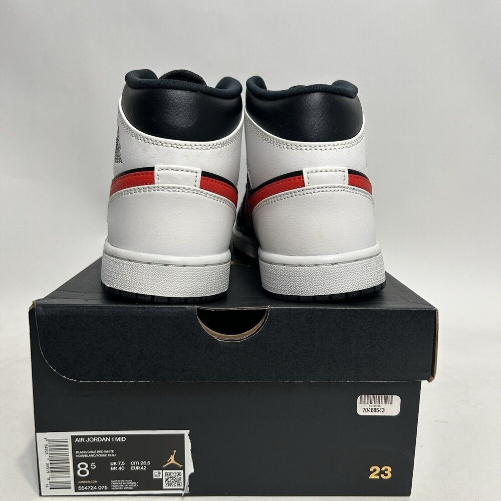 Nike Shoes Air Jordan 1 Mid Retro “Chile Red” 2024 - Picture 4 of 6